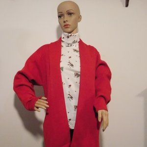 Sweetbriar Open Draping Red Sweater